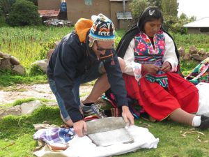 Lares Trail Peruaanse vrouw