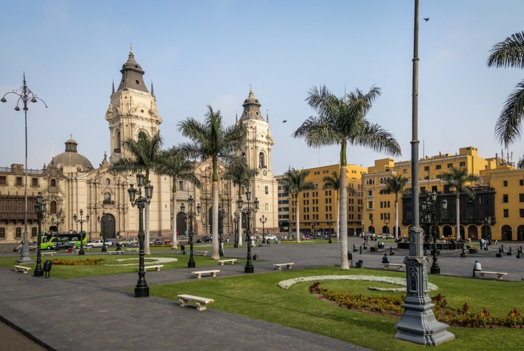 The Basilica Cathedral of Lima at Plaza Mayor - Lima, Peru